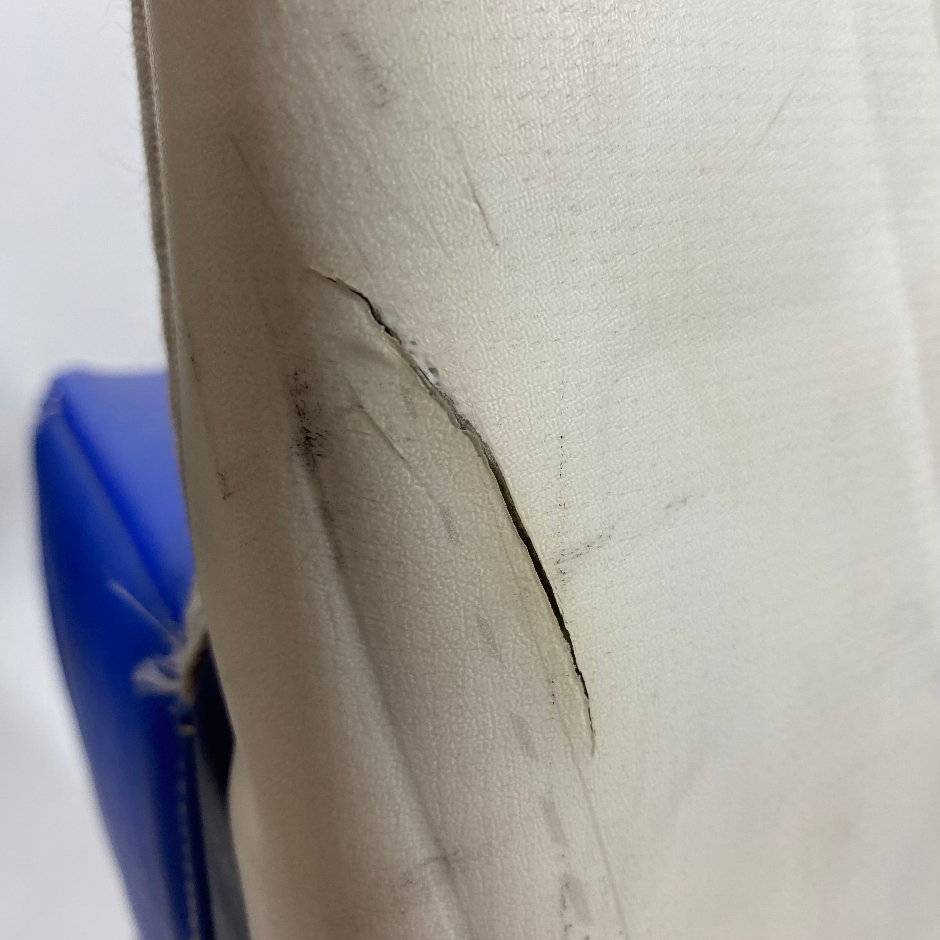 Bauer Vapor Hyperlite - Jambières de gardien Pro Stock d'occasion (blanc/bleu/jaune)